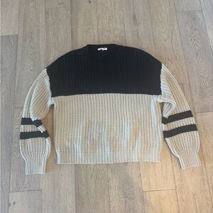 Z Supply Lyndon Sweater Long Sleeve Knit Oat Black Medium